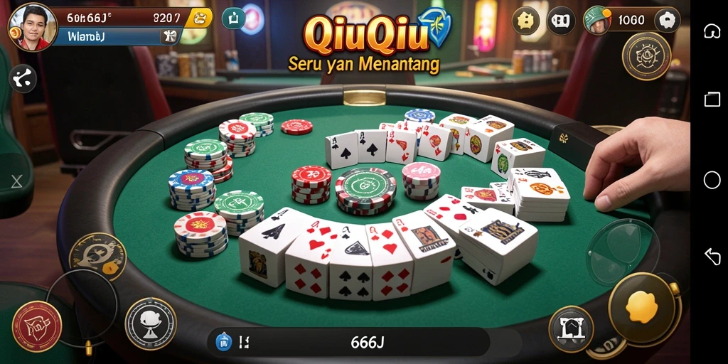 Screenshot dari gameplay QiuQiu yang menarik di 666J.