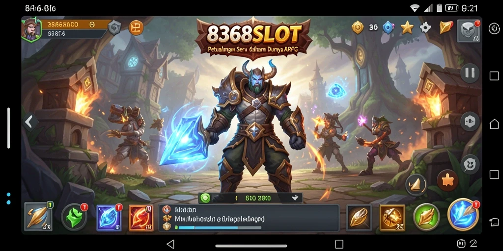 Tampilan gameplay seru dalam 8368SLOT dengan pertarungan epik.