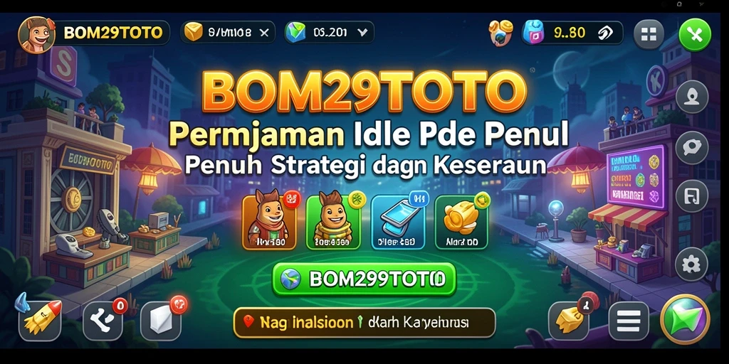Screenshot tampilan gameplay <strong>BOM29TOTO</strong> menunjukkan karakter aktif dalam mengumpulkan sumber daya.