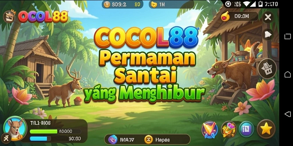 Screenshot gameplay COCOL88 yang penuh warna dan interaktif.