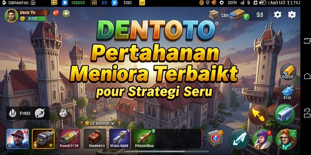 Gameplay DENTOTO yang menarik dengan menara pertahanan yang dinamis.