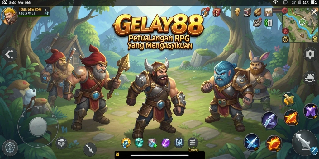 Screenshot utama GELAY88 menampilkan aksi pertarungan yang menegangkan.