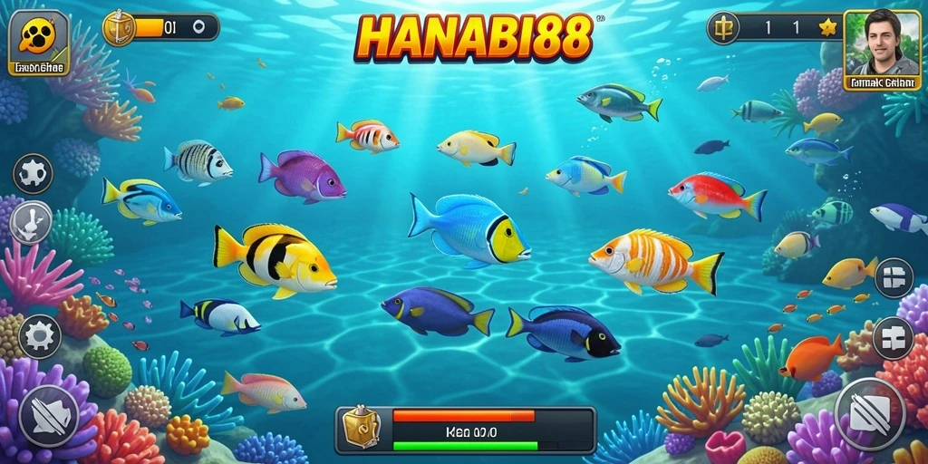 Gameplay seru dengan grafik menawan dari HANABI88.