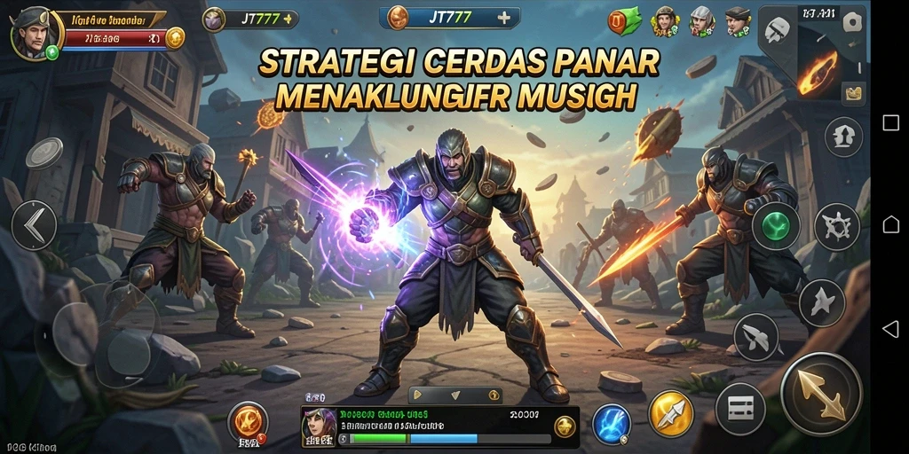 Tampilan gameplay JT777 dengan aksi strategi yang mendebarkan.