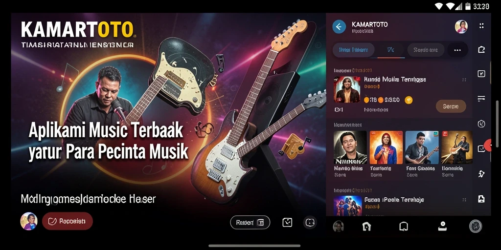 Tampilan gameplay KAMARTOTO dengan musik yang memukau.