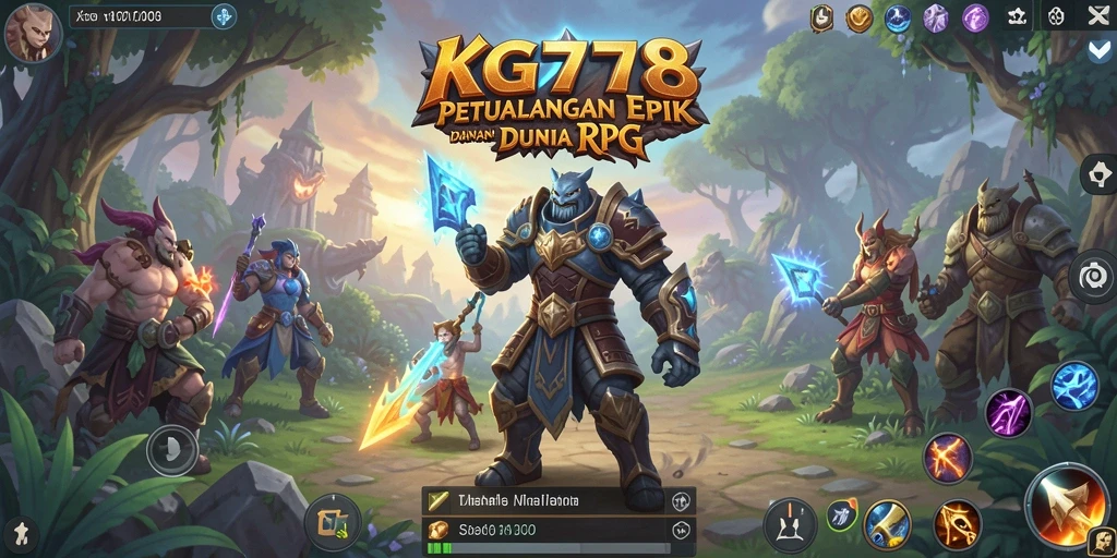 Tampilan menarik dari gameplay RPG KG778 dengan pertempuran seru.