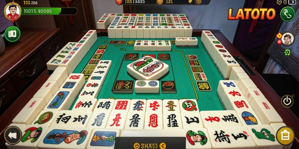 Screenshot LATOTO menunjukkan aksi seru bermain Mahjong.