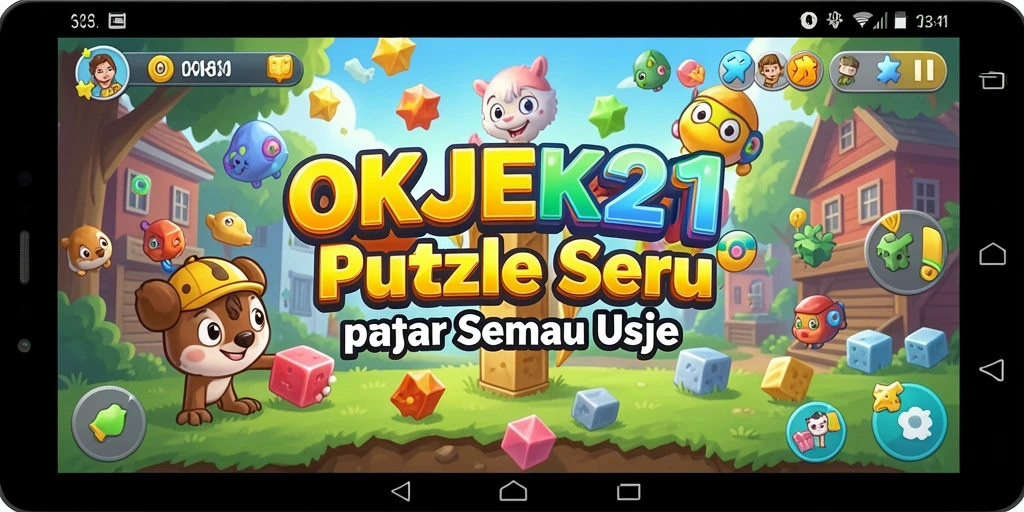 Tangkapan layar dari gameplay menarik OKJEK21 yang menggambarkan tantangan puzzle.