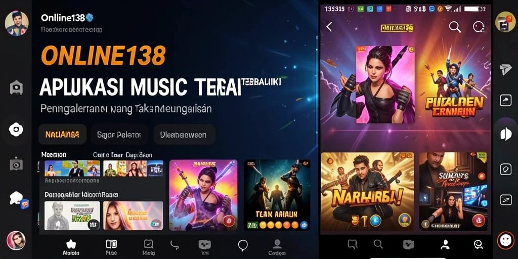 Tampilan gameplay <strong>ONLINE138</strong> yang memukau dengan berbagai pilihan musik.