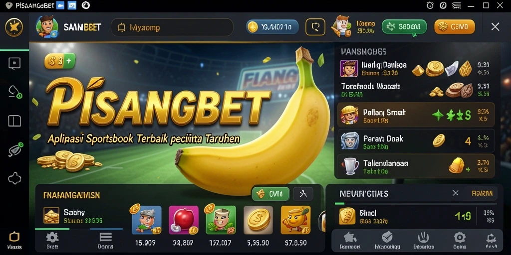 Screenshot utama PISANGBET menampilkan aksi taruhan olahraga yang seru.