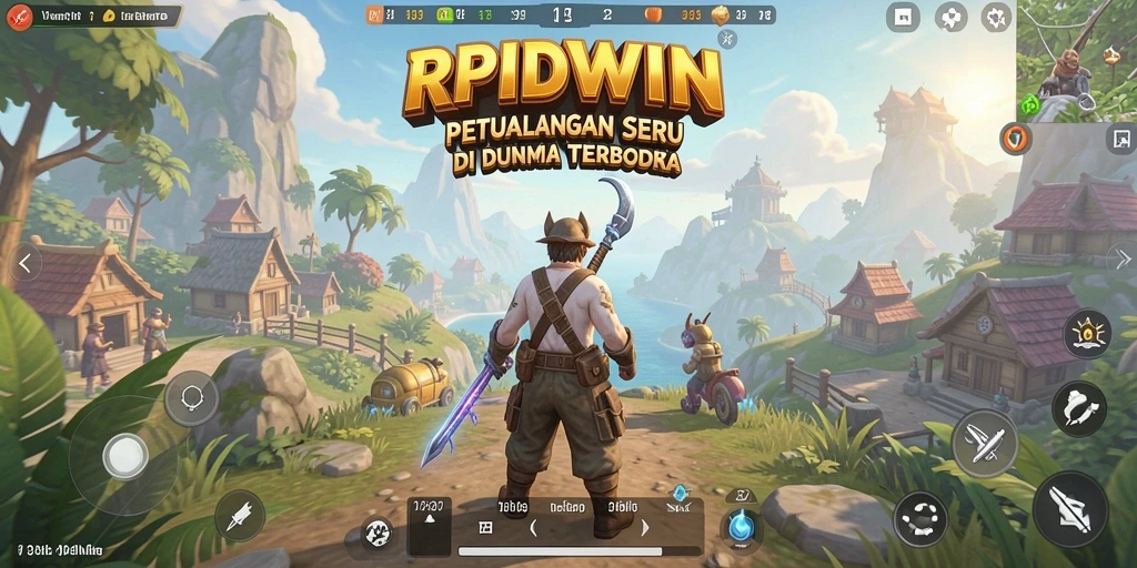 Tampilan gameplay RPIDWIN yang menampilkan aksi petualangan seru.