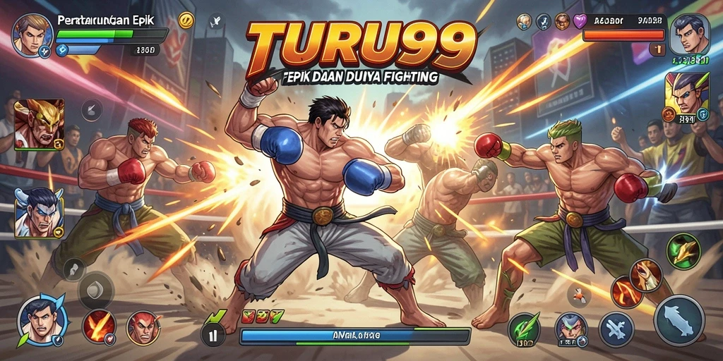 Gameplay TURU99 yang intens dan mendebarkan dalam pertarungan Fighting.